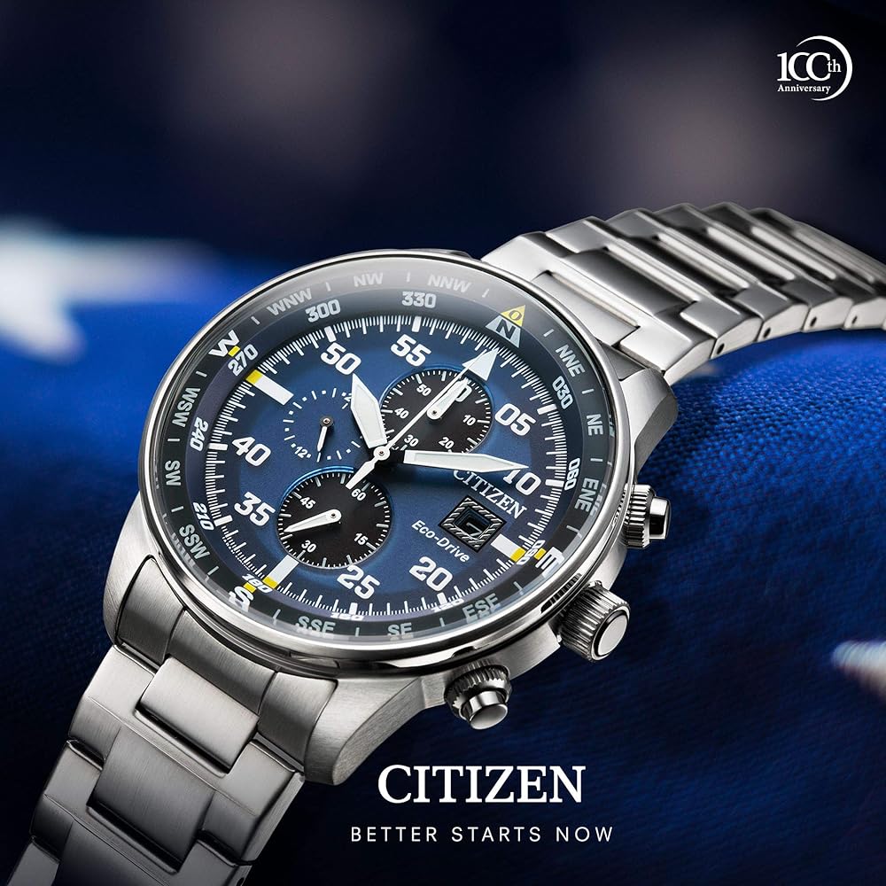Citizen Eco-Drive Chronograph Silver Stainless Steel 10 Bar Water Resistant Men's Watch CA0690-88L