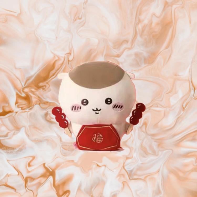 MINISO x Chiikawa Кури Мандзю Новогоднее Ограниченное Издание Милые Куклы Плюшевая Кукла Трубы Высокая Кукла