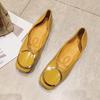 Весна Лето 2025 Мягкая обувь Женские Балетки Модный Бренд Элегантные Женские Одиночные Туфли Черные Красные Желтые Большой Размер 42 D430
