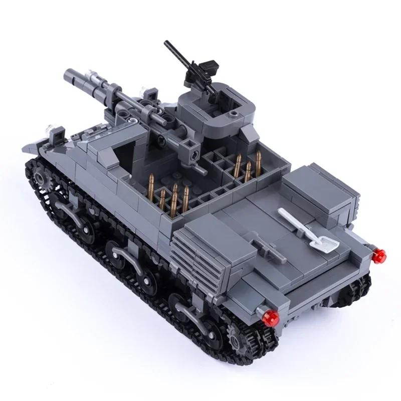 Новый MOC Вторая мировая война США M7Priest Машина Строительные Блоки Танк Солдаты Фигурки Детали Оружие для Детей Кирпичи Армия Артиллерия Военная Игрушка