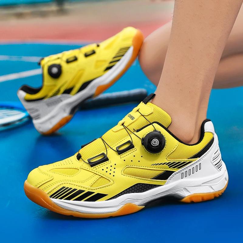 Новая пара бадминтонных кроссовок высокого качества, износостойкая, профессиональная, с пластиковым покрытием, жесткая подошва из говяжьего фарша, спортивная обувь для тренировок