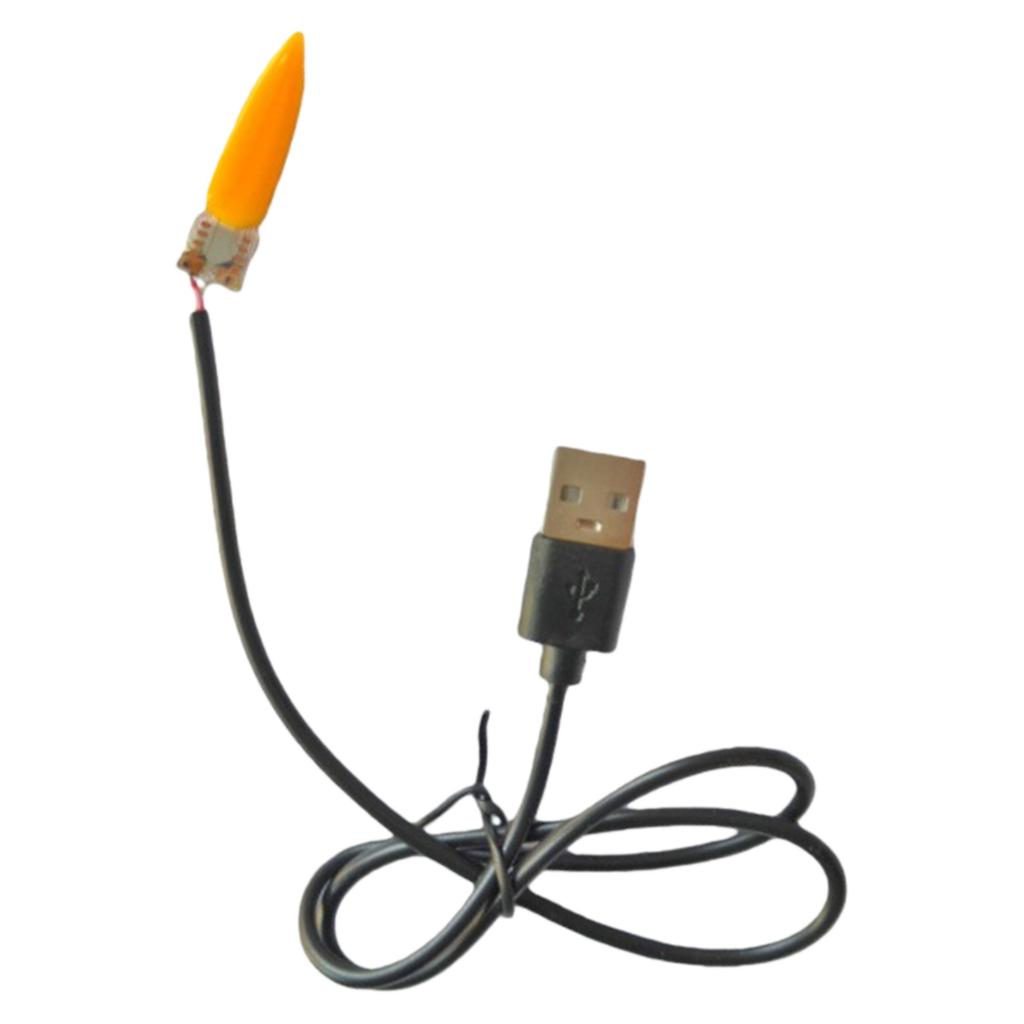 Плата для лампы с эффектом пламени с USB-интерфейсом, светодиодный эффект мерцания, светодиодная бусина, USB-свеча, креативная для вечеринок, кафе, баров