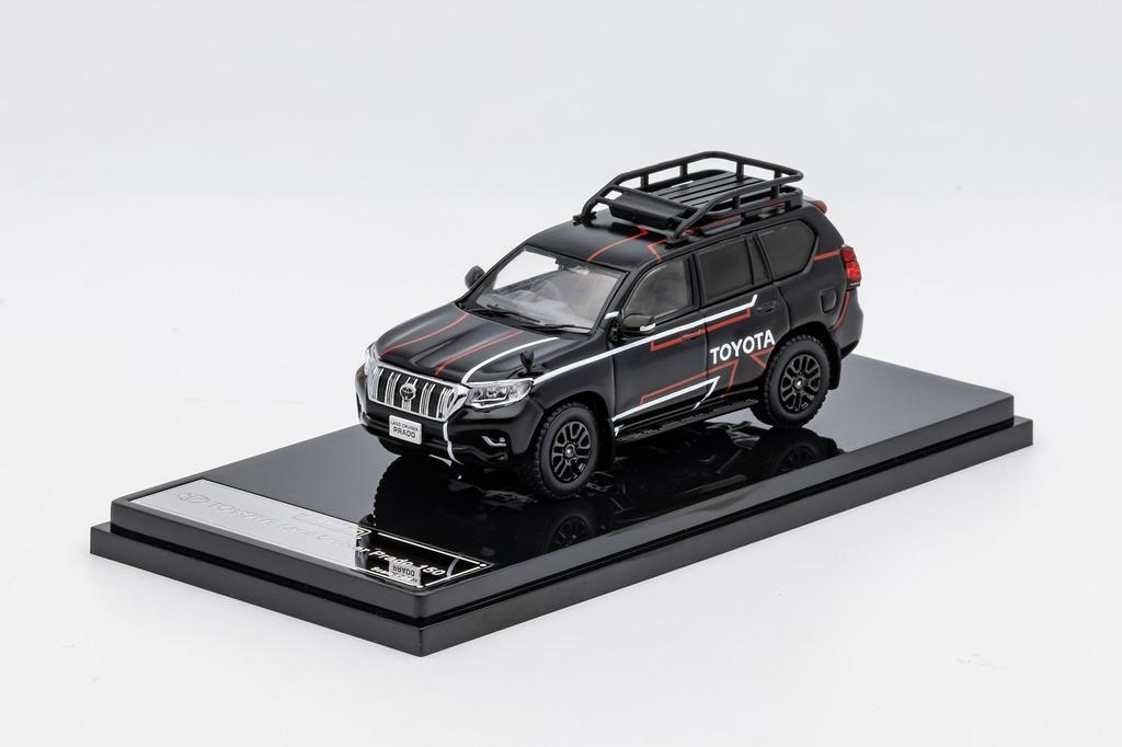 Gaincorp Products 1/64 Scale Toyota Land Cruiser Prado 150 Rally Version RHD Black Finished Product