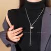 Женское ожерелье с кисточками Saturn Pearl 2025: Регулируемая осенне-зимняя цепочка для свитера, высококачественный аксессуар