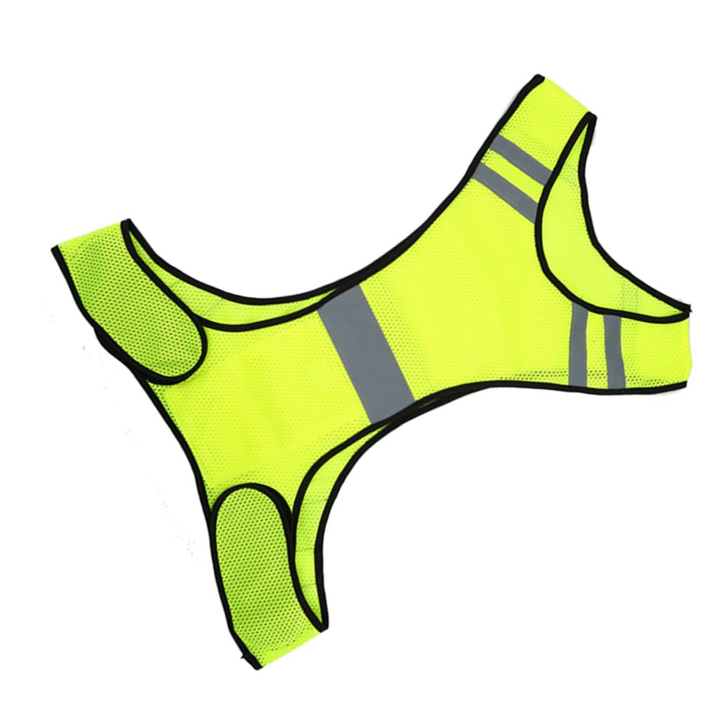 Светоотражающий жилет повышенной видимости для ночного бега, защитная одежда с регулируемой талией(Лайм)