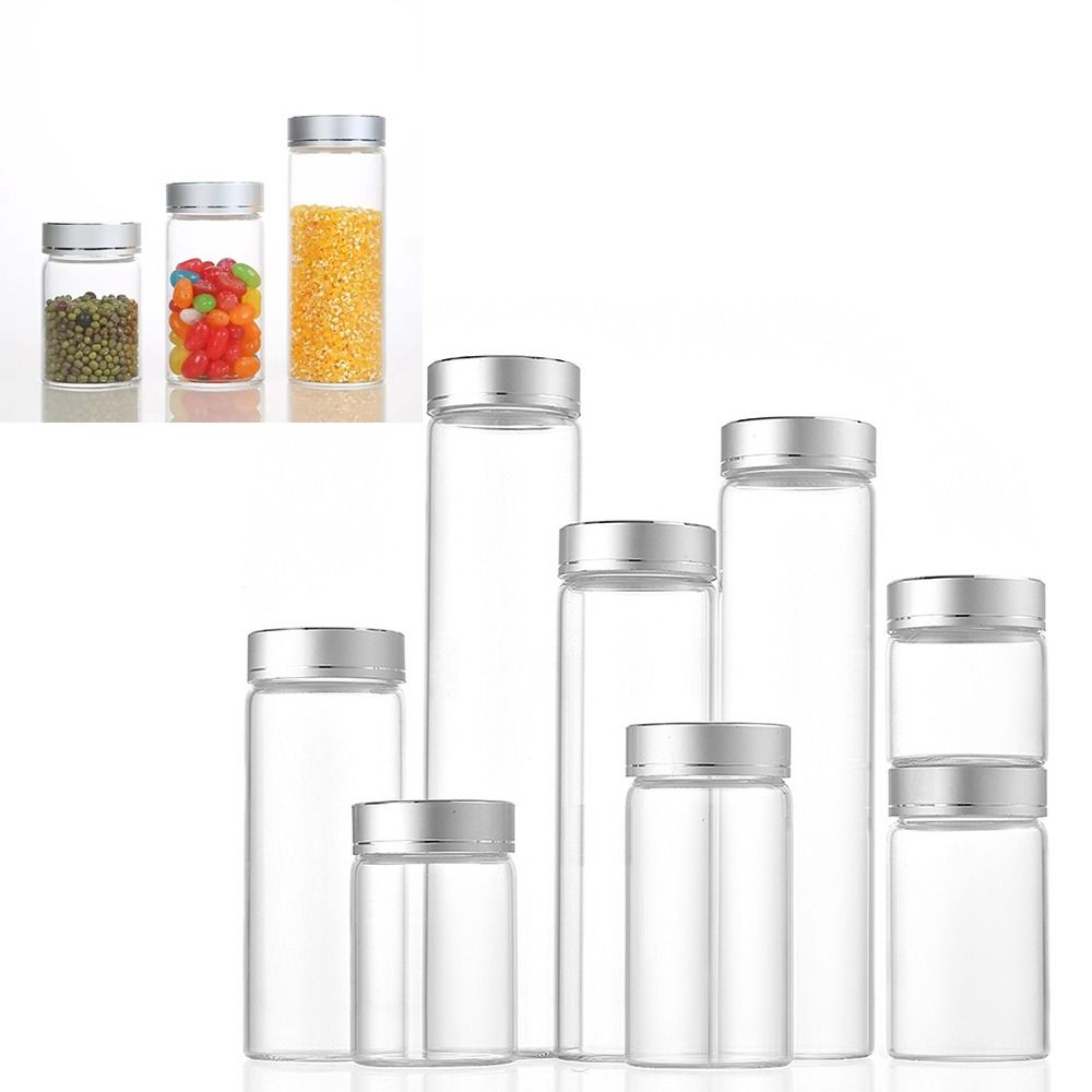 Мини-стеклянные герметичные банки Прозрачная стеклянная герметичная банка Прочная стеклянная бутылка для хранения