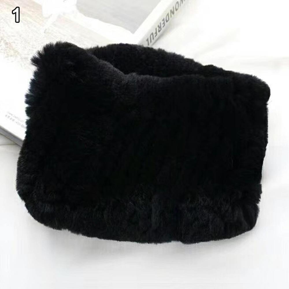 Elastic Rabbit Fur Scarf Multicolour Fur Collar Neck Creative Rex Rabbit Fur Scarf Gift