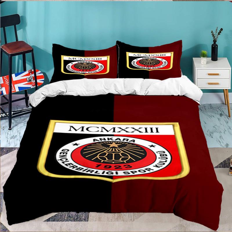 Genkelbigli Club Sports 3PCS Bedding set,Ideal for 1pc Duvet Cover And 2pcs Pillowcases Perfect for Fan gift,Ideal for Bedroom, Dormitory