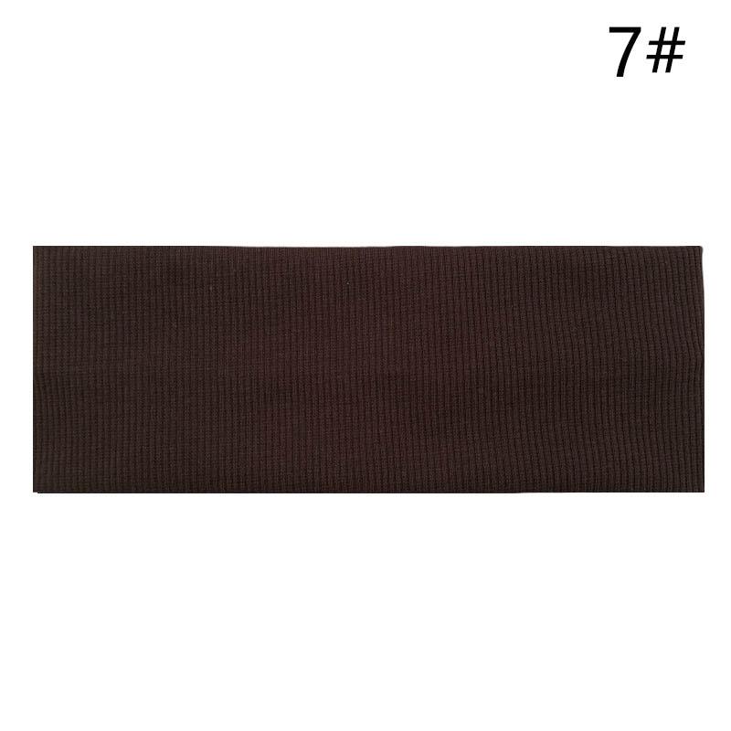 PL Custom Logo Women's Non-Slip Ripped Turban Woven Sport Elastic Hairband Knitted Cotton Turban Headwrap Hair Bands