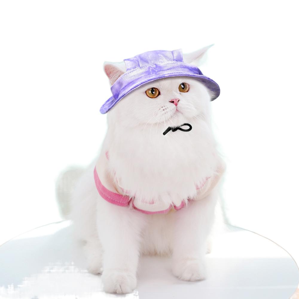 Солнцезащитная шляпа для собак и кошек, противоскользящая регулируемая веревочная пряжка, рыбацкая шляпа, товары для домашних животных