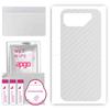 apgo Protective Skin Sticker for the Back Compatible with Asus ROG Phone 7, Wrap Film, Foil, Vinyl - Pattern Transparent Carbon