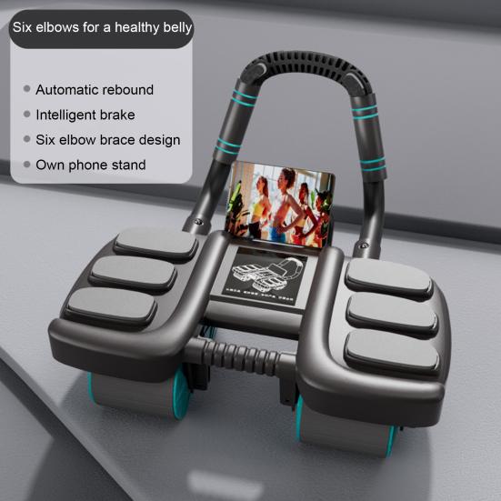 Ролик для пресса с автоматической поддержкой локтя и отскоком для мужчин и женщин