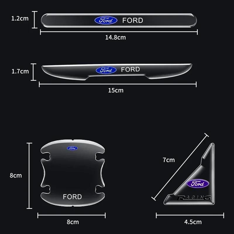 New 2026 Car Sticker Ford New 2025 Hot 4pc Car Door Edge Door Handle Door Corner Protection Film Sticker For Ford Mustang Kuga F