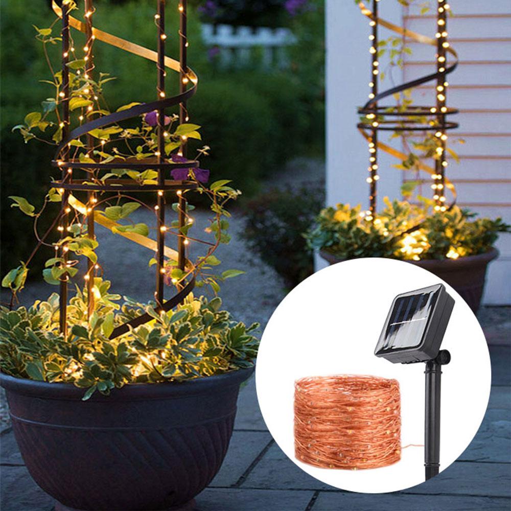 Светодиодные солнечные фонари гирлянда сказочные огни открытый водонепроницаемый светильник рождественская гирлянда для праздничной вечеринки свадебный декор огни 7 м / 12 м / 22 м