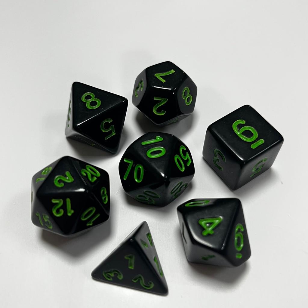 7 шт./лот, многогранные игральные кости из смолы D&D D4 D6 D8 D10 D% D12 D20, многогранные игральные кости TRPG, настольные игры
