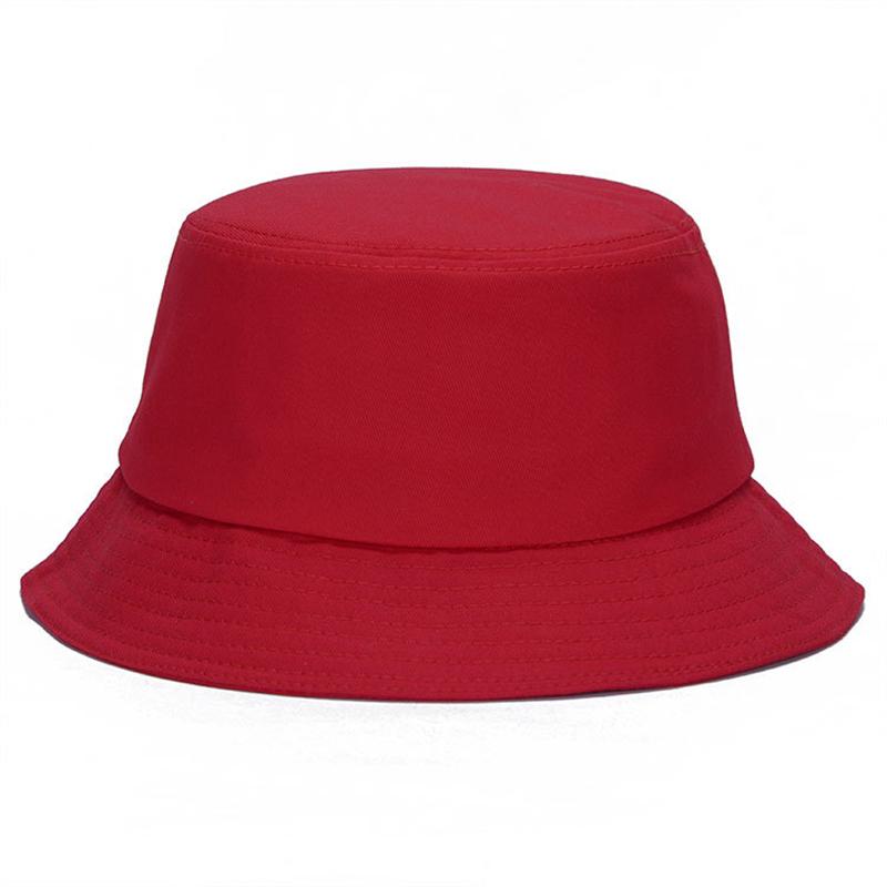 Solid Fashion Bucket Hats Summer Hat For Women Men Sun Cotton Flat Top Hat Fisherman Panama Hats
