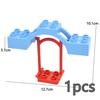 Big Building Blocks Slide Swing Seesaw Park Playground Series Large Pillar Bricks Children Kid Educational Toy Compatible Duploe