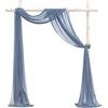 Wedding Arch Draping Fabric Sheer Arch Drapes Burgundy Chiffon Outdoor Curtain Backdrop for Wedding Ceremony Party Ceiling Decor