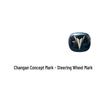 Наклейка с логотипом автомобиля Changan для UNI-V/K/T, EADO, CS75plus, CS35, CS55, CS85, Ruicheng - Черная Модификация.