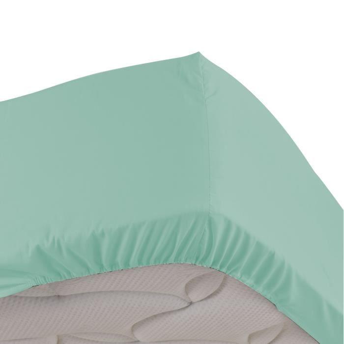 Drap housse - Percalines - 90x190cm - 100% coton - Bonnet 23cm - Lavage 30°