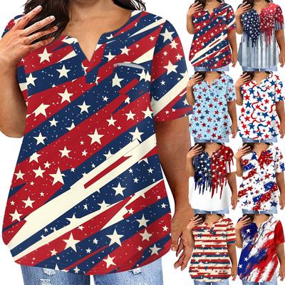 Женская футболка большого размера, повседневный топ с карманами и V-образным вырезом с короткими рукавами