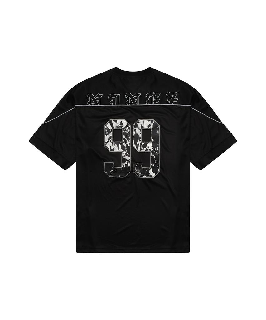NINEZ 99 Applique Rugby Oversized T-Shirt (2 Colors)