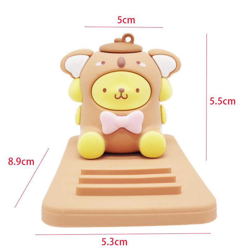 Кросс-бордерный держатель для телефона с мультяшными персонажами Sanrio - Милый настольный и прикроватный кукольный орнамент