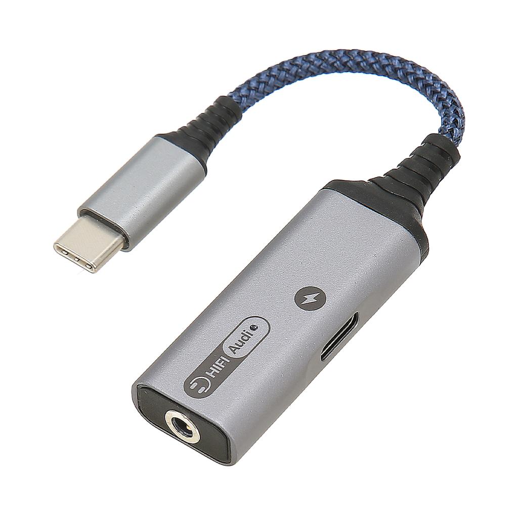 Адаптер для наушников и зарядного устройства USB C на 3,5 мм 2 в 1 Type C на Aux o Jack и PD 60 Вт Fast