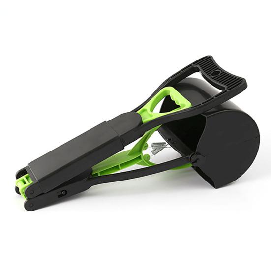 Pooper Scooper Long Handle No Touch Waste Pickup Tool for Large Medium Small Dogs Non-Breakable Folding Dog Poop Scooper for Lawn