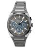 Мужские часы Everett Chronograph Smoke из нержавеющей стали с серым циферблатом, кварцевые, FS6107
