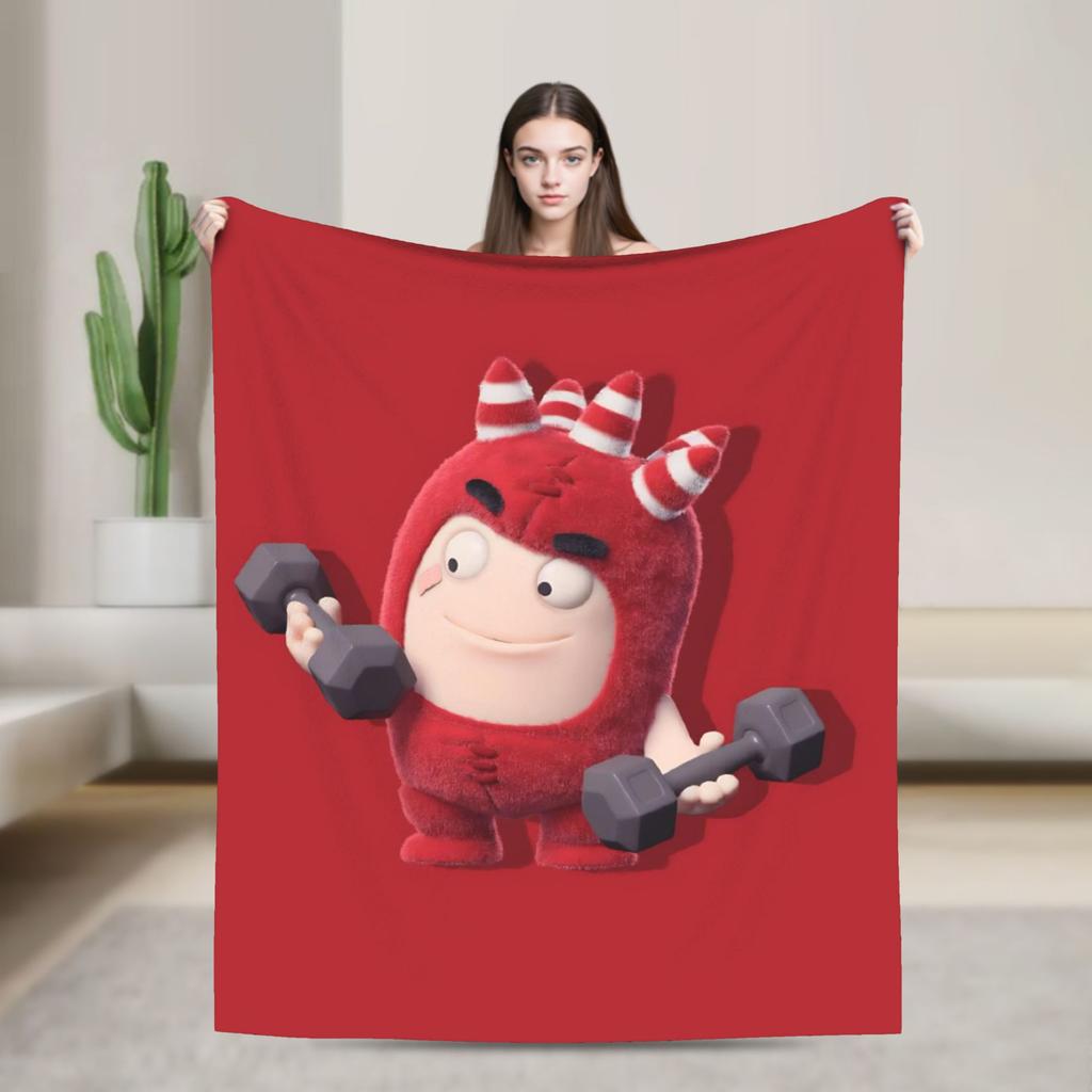 Мультяшное фланелевое одеяло с узором O-Oddboded, супермягкое покрывало для спальни, декоративное, новинка, покрывало для кровати, дивана