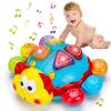 Children Crawling Walking Musical Spanish English Bilingual Learning Education Light Up Infant Toys for Kids Gifts