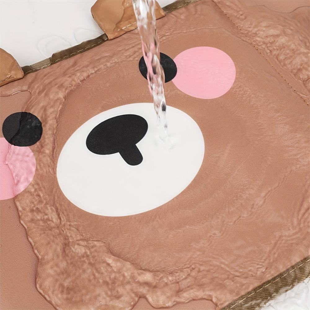 1 шт. Милый медведь, педаль для ног на автокресло, регулируемый ремень, коричневый, портативная подставка для ног, дополнительная поддержка, подходит для всех автомобилей