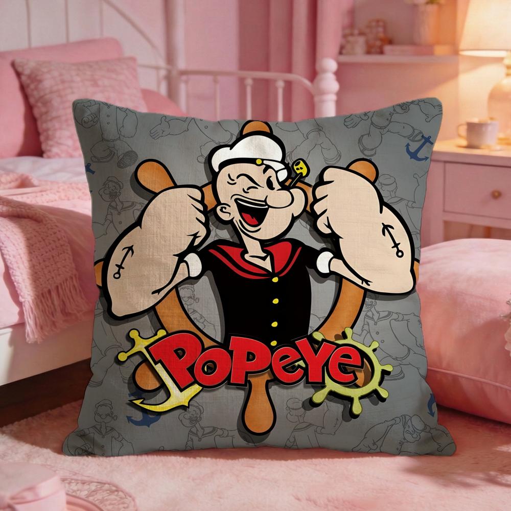 PPopeye The Sailor Anime Cushion Cover Premium Comfort Reversible Pillow Cove Two In One Design For Any Room Car Interior