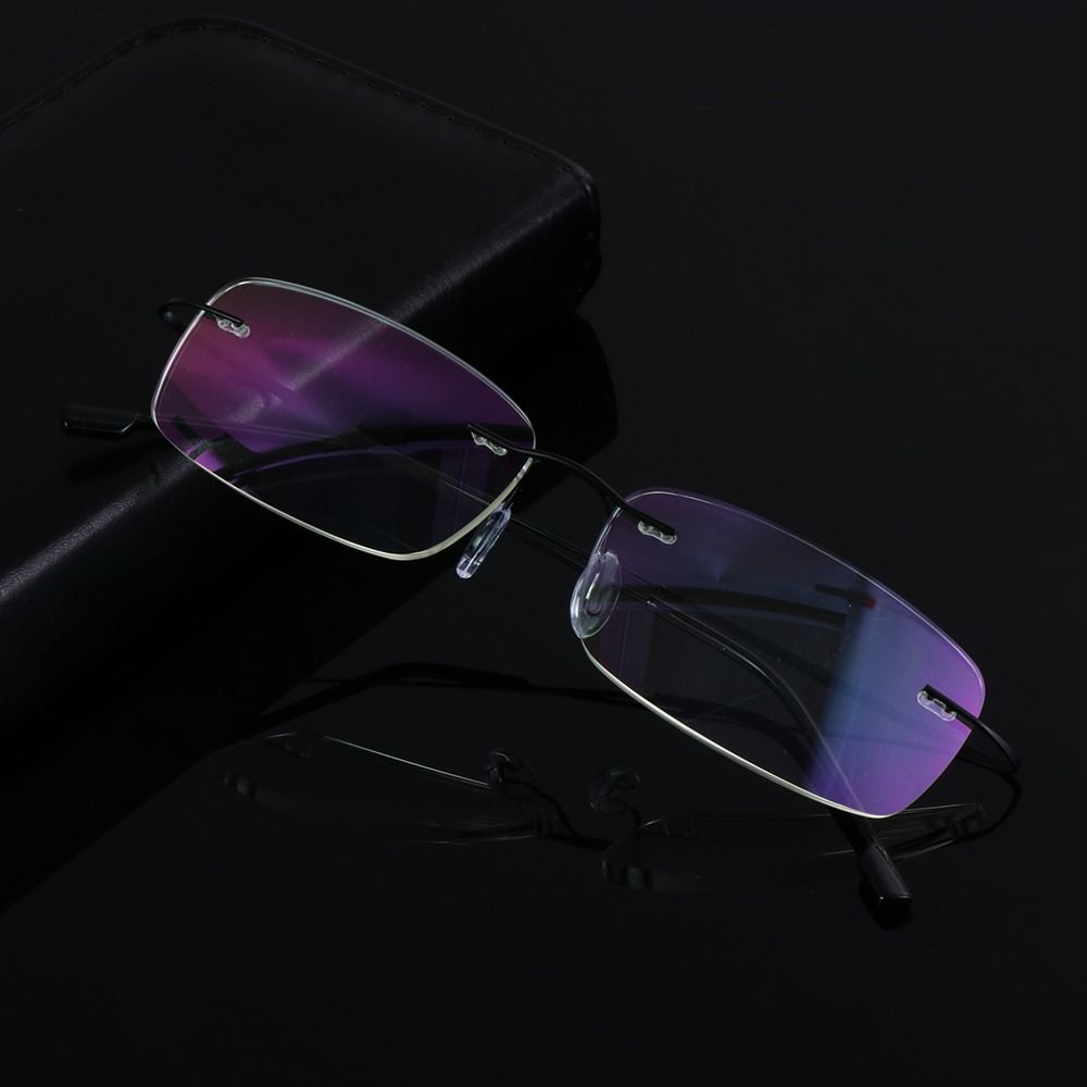 Очки Очки без оправы Очки для пресбиопов Очки для чтения Память Титан Ультралегкие