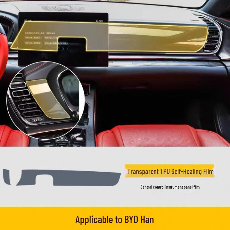 Прозрачная защитная пленка для экрана и наклейка на панель приборов BYD Han DMI EV