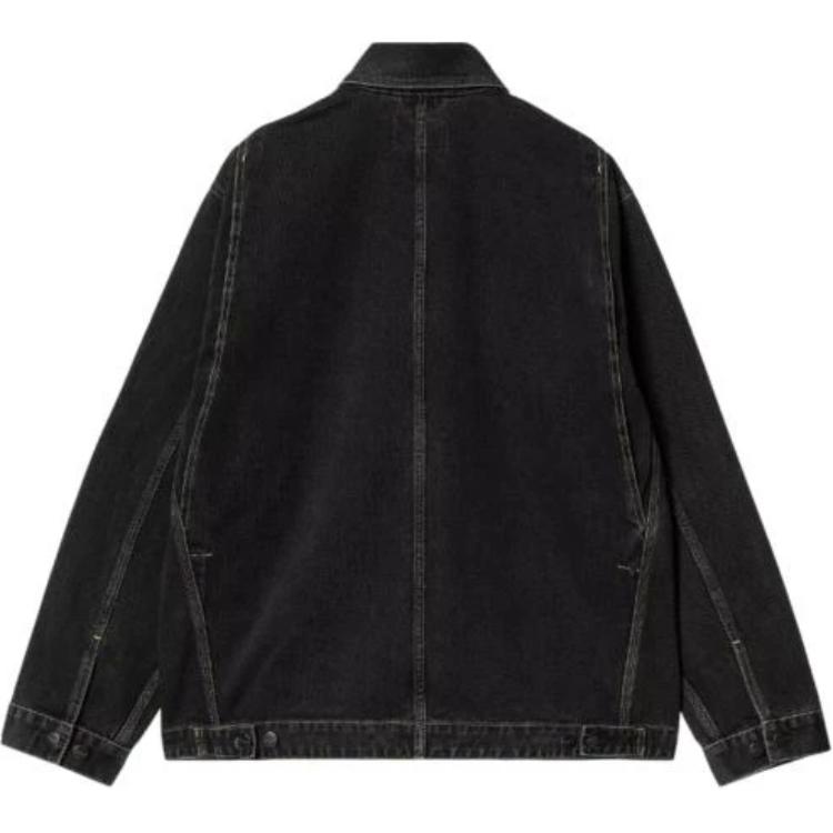 Carhartt WIP Джинсовая куртка с пуговицами и длинным рукавом с логотипом Мужские куртки Черный I034866-89-06