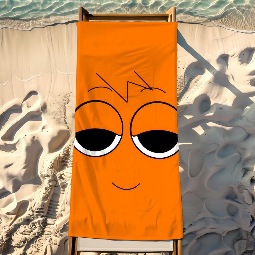 Мультяшная I-Incredibox S-Sprunki Полотенце Пляжное Полотенце Дорожное Легкое Приятное для Кожи Для Бассейна Пляжа Кемпинга Круиза Лето