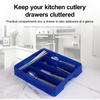 Storage Box 5-Compartment Utensil Organizer Convenient Durable Tableware Storage Tray for Kitchen Drawer