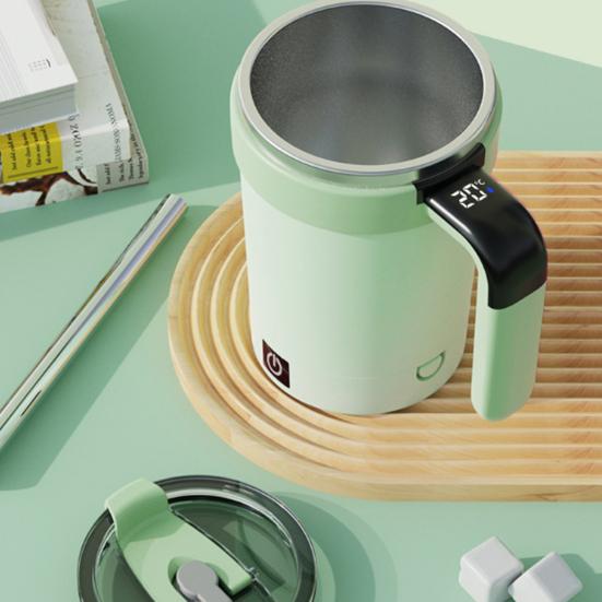 Automatic Stirring Coffee Mug Digital Temperature Display Insulated Smart Self Stirring Mug Portable Electric Mixing Cup for Office School