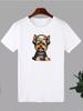 T-Shirt with Yorkie Dog Print