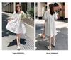 2022 Summer Maternity Puff Sleeve Dress: Lightweight, Loose Fit, Belly-Covering, Age-Reducing