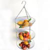 3-х уровневая подвесная корзина для фруктов, проволочный органайзер, многофункциональный и для чистки овощей
