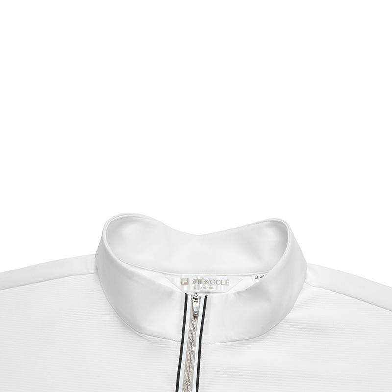 Fila Серия Гольф Повседневный Спортивный Свежий Чистый Простой Стиль Эластичная Удобная Футболка с Длинным Рукавом Мужские Топы Нефритово-Белый A11M545221FWT