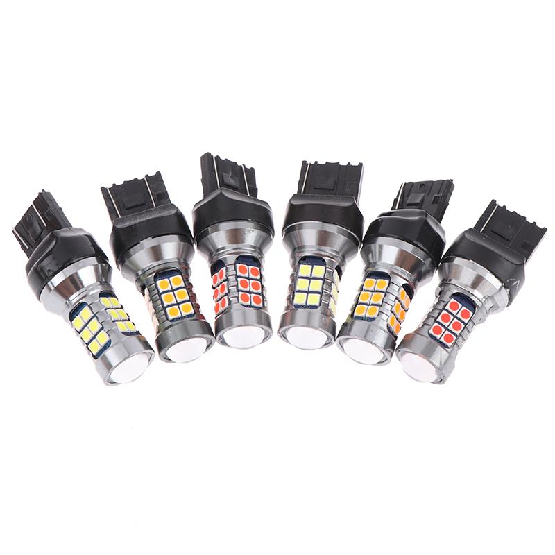 1 шт. T20 LED 7440 7443 LED WY21W W21W Светодиодные лампы Автомобильные светодиодные лампы Сигнальная лампа T20 27SMD 3030 Задний ход Стоп-сигнал Парковочный фонарь Лампы 7