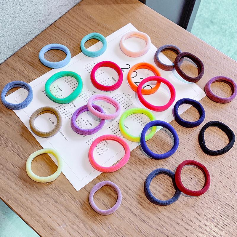 Yanrong 50 шт. однотонные бесшовные эластичные резинки для волос для женщин высокоэластичная резинка держатель для хвоста аксессуары для волос для девочек