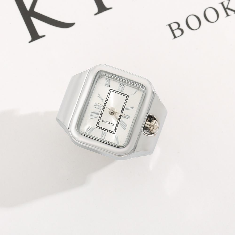 Fashion Ring Roman Numerals Design Quartz Watch For Women Men