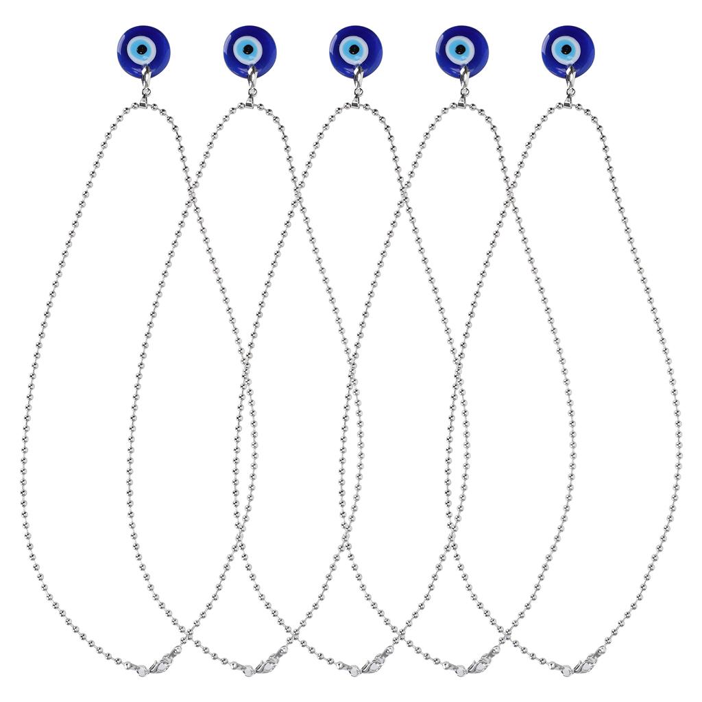 5 шт. турецкое ожерелье с голубым глазом, защита, приносящие удачу ювелирные изделия, аксессуары, подарки, поделки 2,5x2,5 см