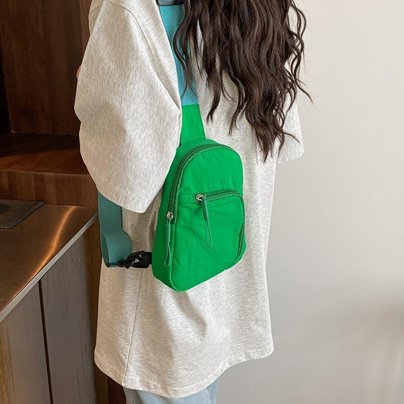 Однотонная легкая и простая портативная повседневная сумка для мобильного телефона, спортивная наплечная сумка-мессенджер, нагрудная сумка, для мужчин и женщин