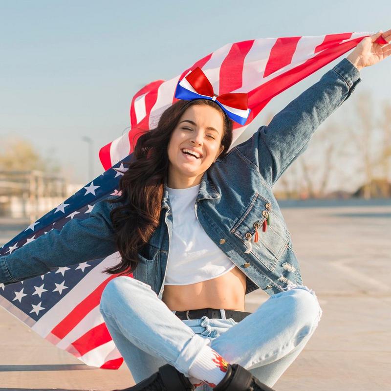 Ободок на 4 июля 9X Красный Белый Синий Аксессуары для волос на 4 июля Головной убор с флагом США Реквизит для фотосессии для взрослых и детей